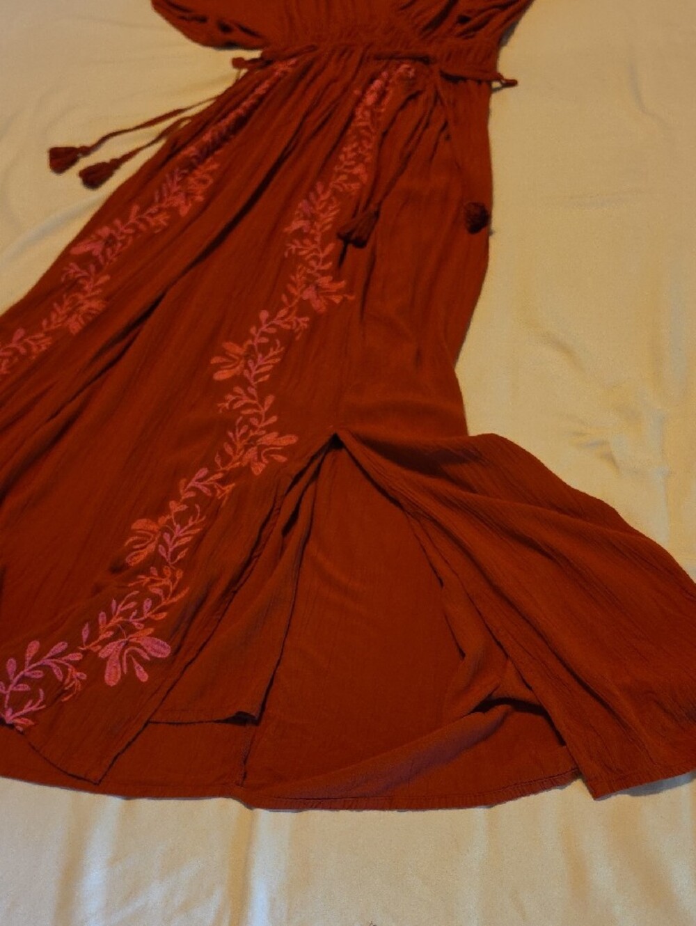 Knox Rose Red Textured Maxi Dress - Picture 4 of 7